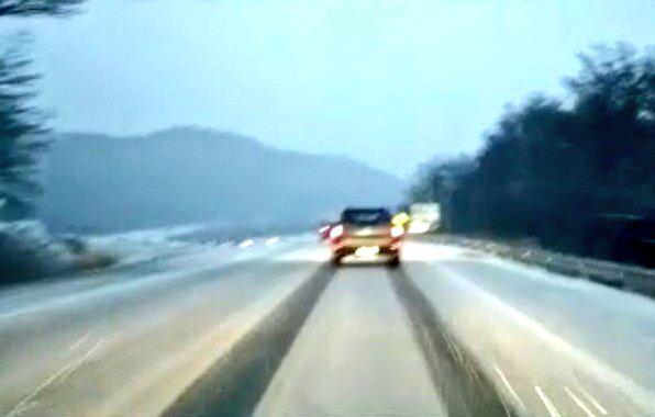 Ruta Nacional 3 nieve noche