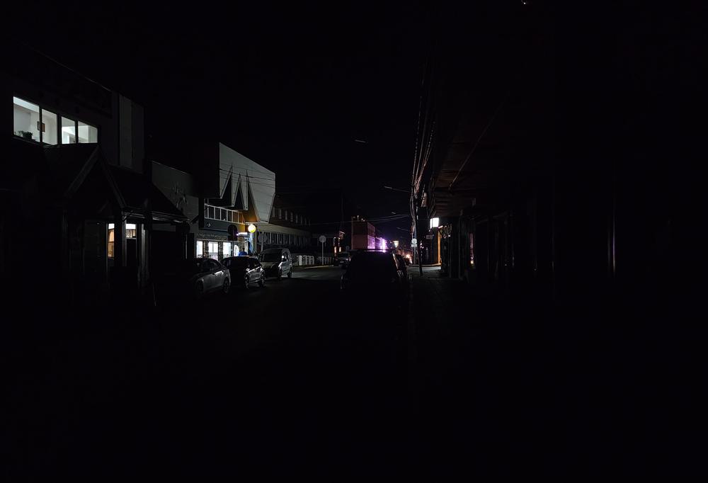 Calle San Martín oscura