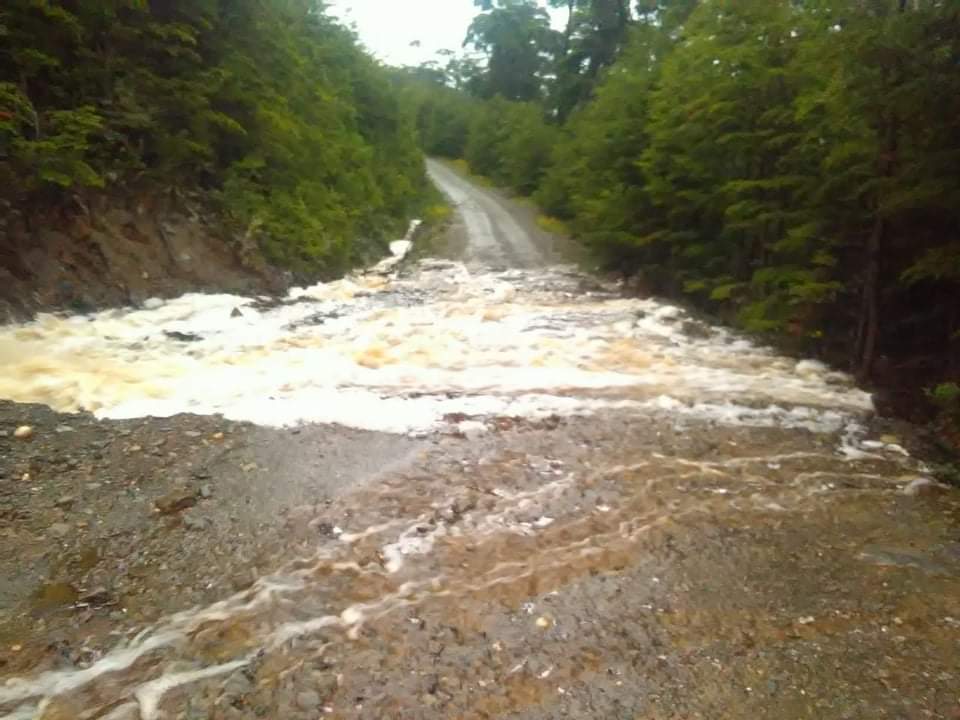 Ruta J desborde rio