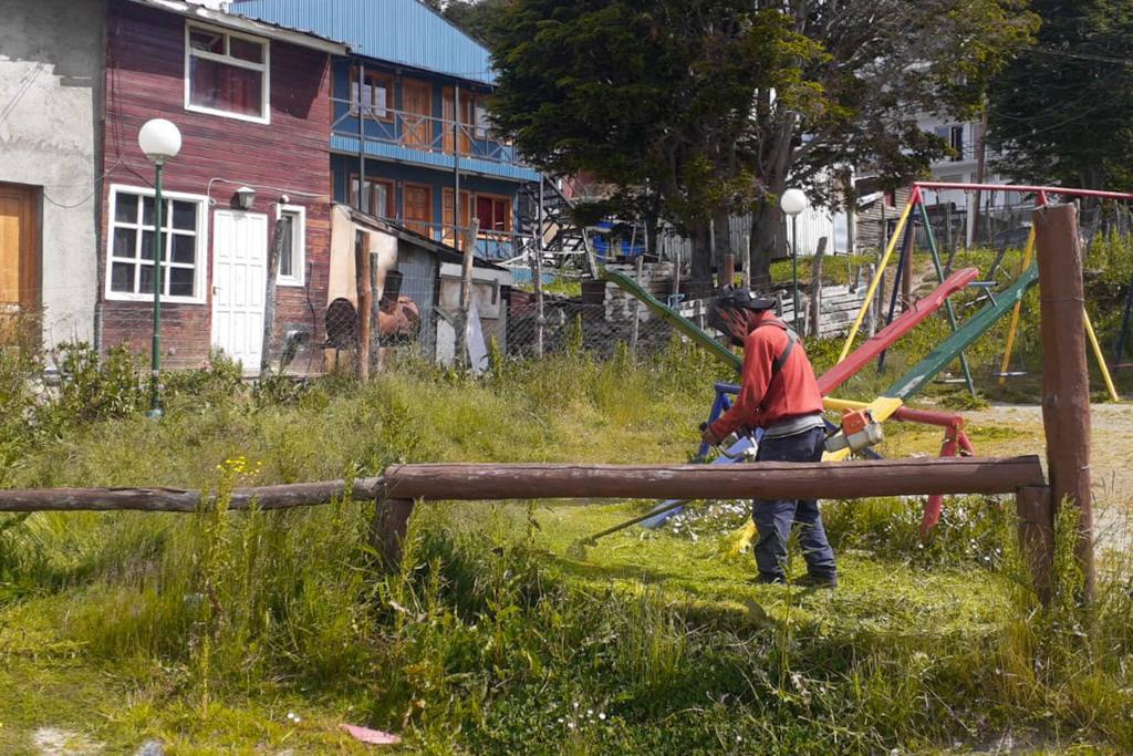 Corte de césped plaza Ushuaia