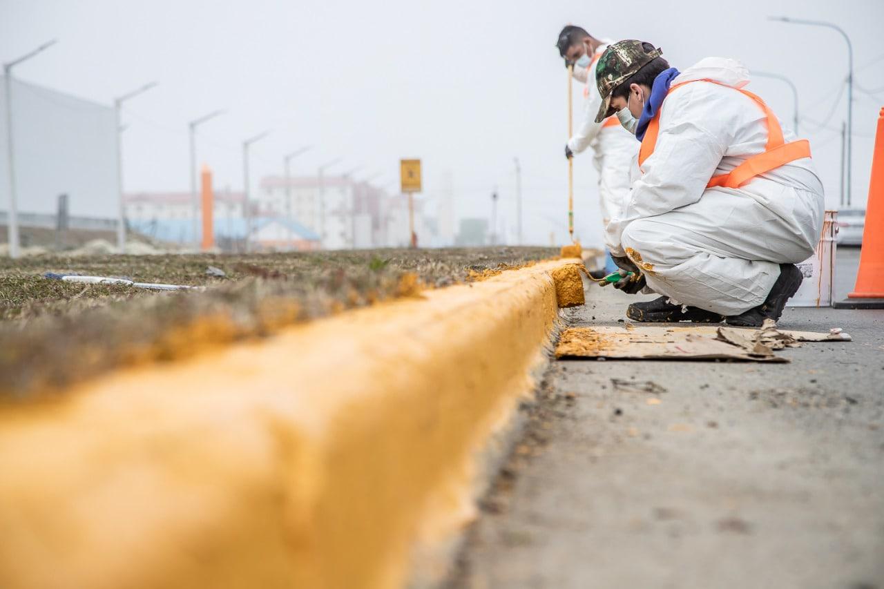 Pintado cordon cuneta Río Grande