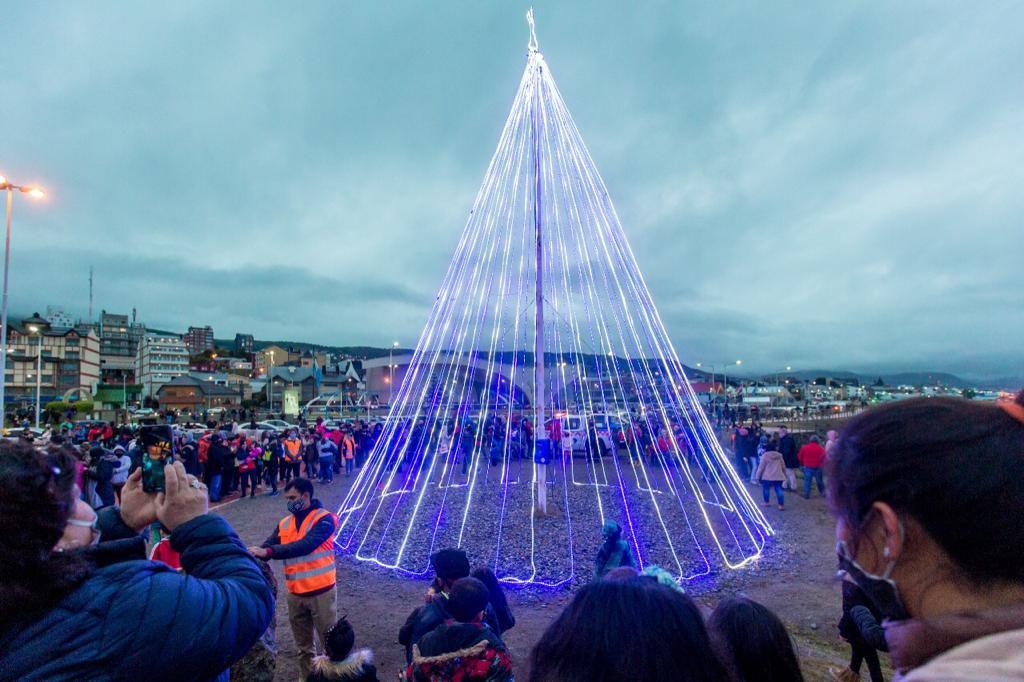 Encendido árbol navidad Ushuaia