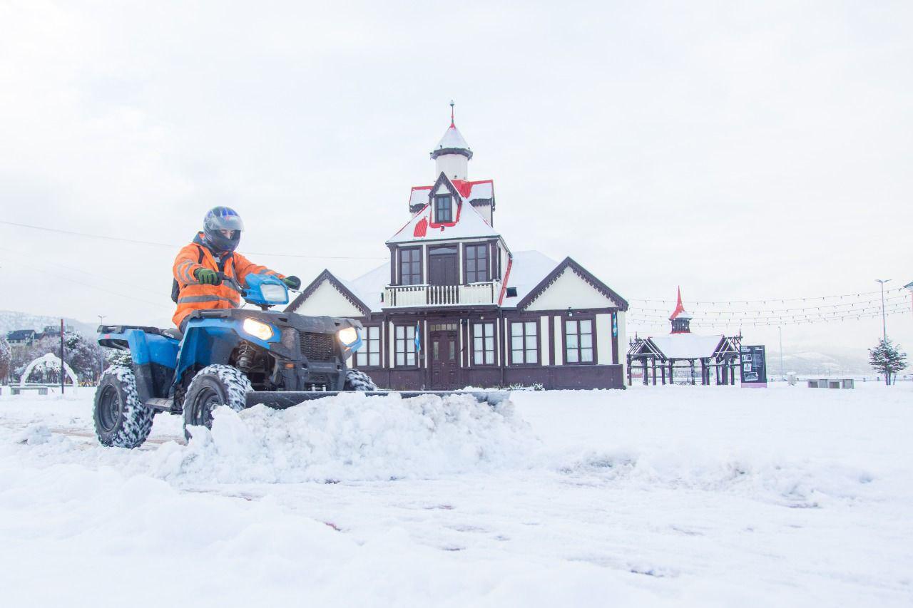 Cuatriciclo nieve limpieza Ushuaia