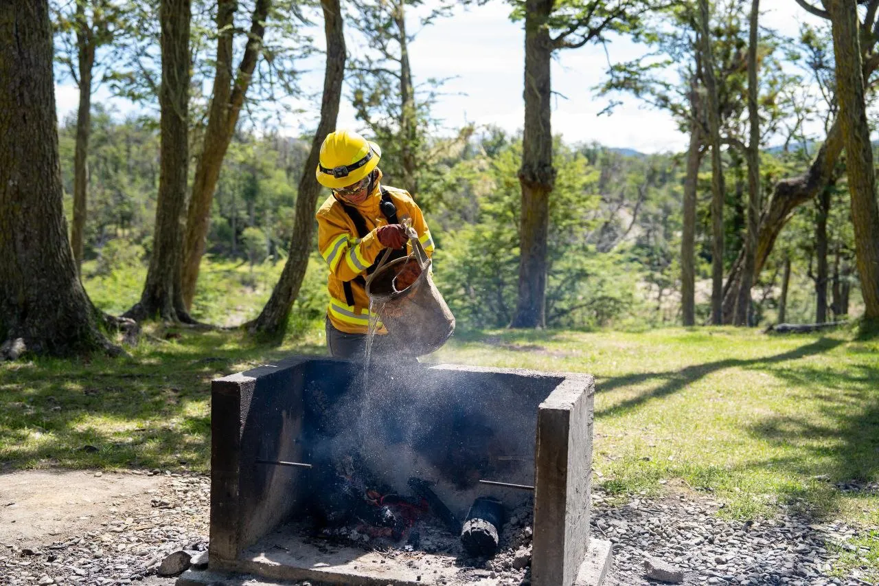 Manejo de fuego parrilla