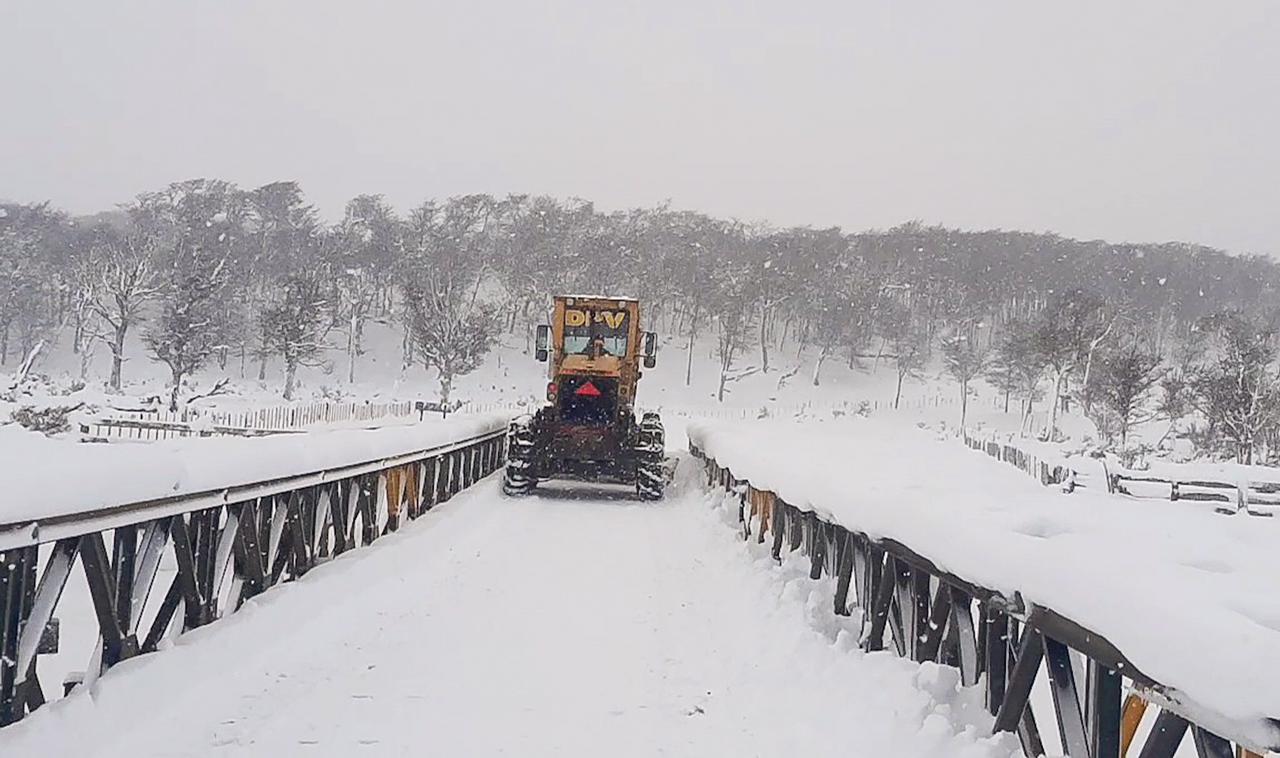 Ruta j máquina nieve