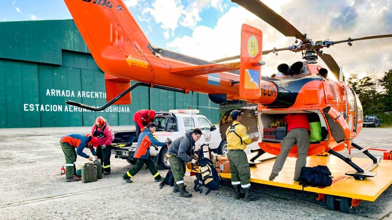 Bomberos helicóptero Ushuaia