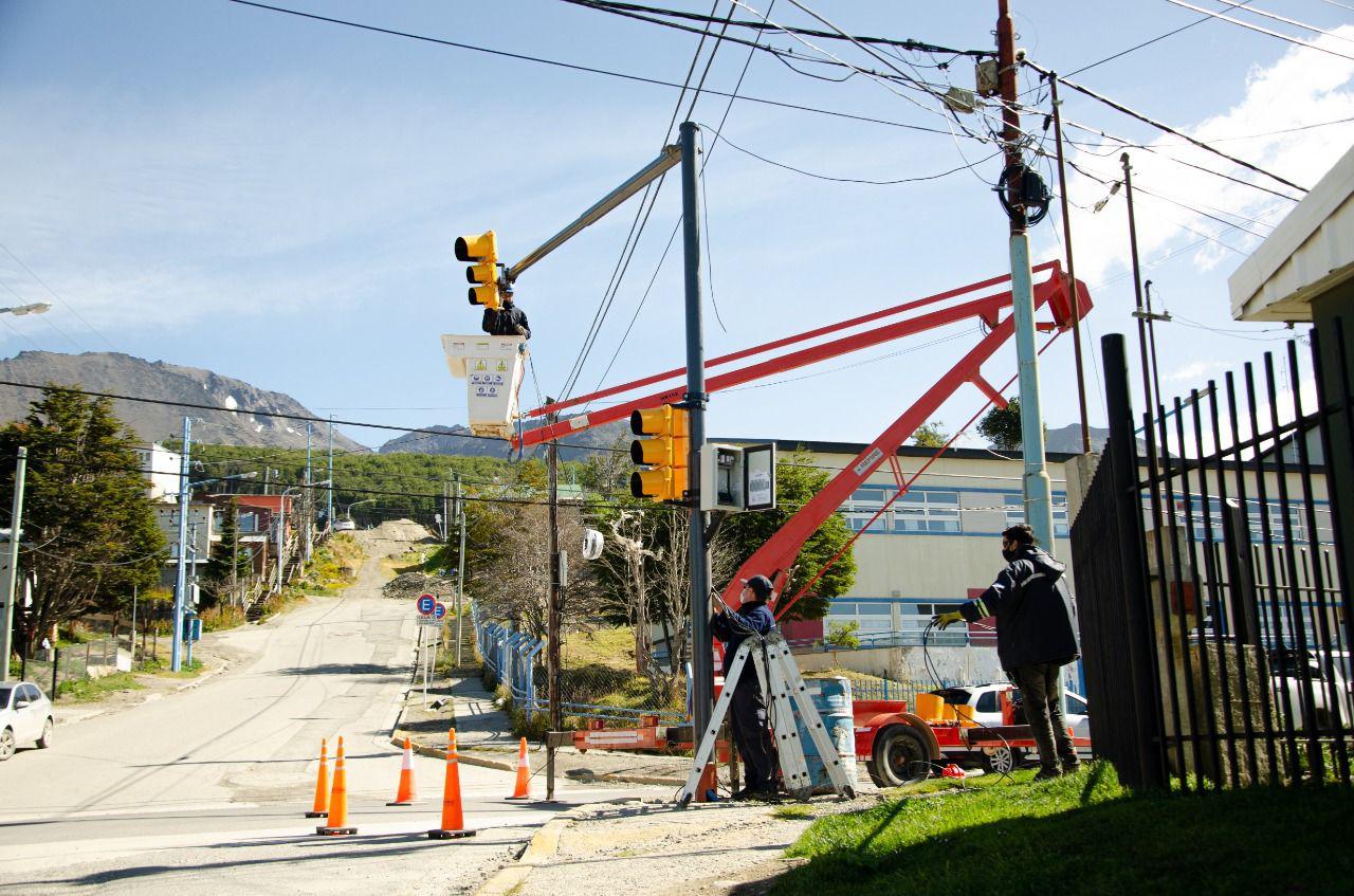 Semáforo Ushuaia cambio